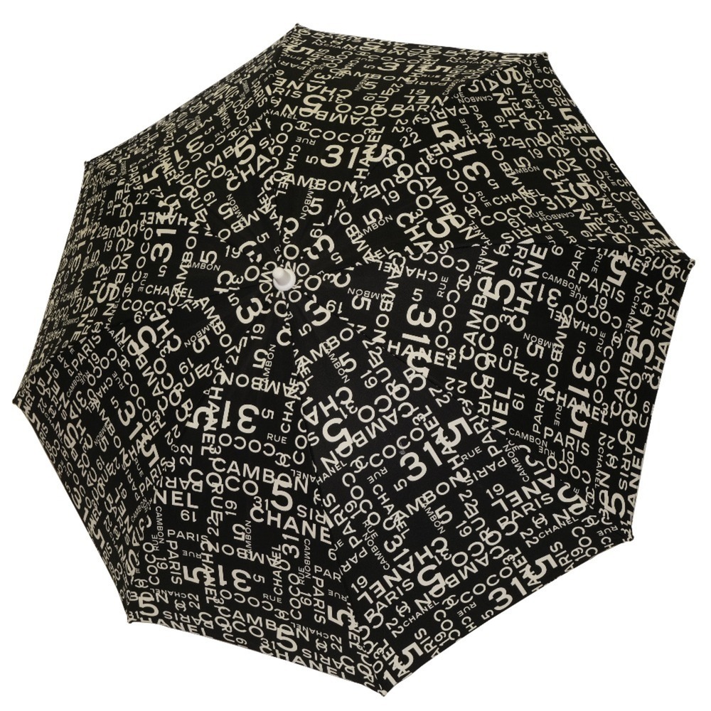 CHANEL Parasol Umbrella by Sealine Cotton Black Unisex - Picture 2 of 9